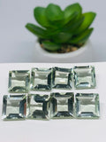 Prasiolite Square Faceted 8x8 mm - Pack of 4 Pcs - AAA Quality - Natural color - Natural Prasiolite Stone- Green Amethyst loose stone