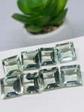 Prasiolite Square Faceted 8x8 mm - Pack of 4 Pcs - AAA Quality - Natural  color -  Natural Prasiolite Stone- Green Amethyst loose stone