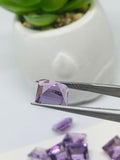 Amethyst 10MM Faceted Square- Pack of 1 Piece - African Amethyst Square Cut Stone - Natural Amethyst Loose Stone