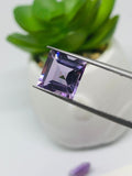 Amethyst 10MM Faceted Square- Pack of 1 Piece - African Amethyst Square Cut Stone - Natural Amethyst Loose Stone