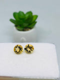 Citrine 8MM Round faceted, Pack of 2 pcs  AAA Quality- Natural Citrine Cut Cabochon - Citrine Loose Stone