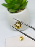 Citrine 8MM Round faceted, Pack of 2 pcs  AAA Quality- Natural Citrine Cut Cabochon - Citrine Loose Stone