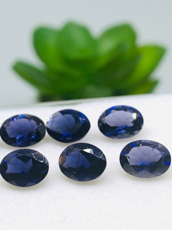 Iolite 6X8MM Faceted Oval • Pack of 2 Pcs • AAA Quality • Iolite Oval Cut Stone • Iolite Stones