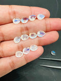 Moonstone Faceted 9X6MM Pear, Cabochon AAA Quality Moonstone Faceted Cabochon- Pack of 4 Piece