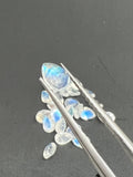 Moonstone Faceted 6X4MM Pear, Cabochon AAA Quality Moonstone Faceted Cabochon- Pack of 5 Piece