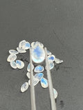 Moonstone Faceted 6X4MM Pear, Cabochon AAA Quality Moonstone Faceted Cabochon- Pack of 5 Piece