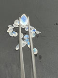 Moonstone Faceted 5X3MM Pear, Cabochon AAA Quality Moonstone Faceted Cabochon- Pack of 5 Piece