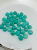 Amazonite Round 8MM Cabochons | Pack of  4 Pcs | AAA Quality | Peruvian Round Aqua Blue Amazonite Cabochons | Peruvian Amazonite Cabochons