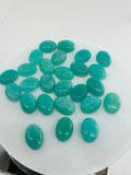 Amazonite Oval Cabochons 10x14 mm | Pack of 2 Pcs | AAA Quality | Natural Peruvian Amazonite Cabochons