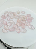 Morganite Carving leaf • 8x12  mm Size  • Pack of 2 Pcs •  AAA Quality • Natural Morganite  Cabochon • Morganite Carving pear