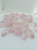 Morganite Carving leaf • 8x12  mm Size  • Pack of 2 Pcs •  AAA Quality • Natural Morganite  Cabochon • Morganite Carving pear