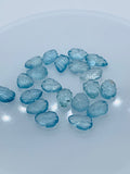 Aquamarine  Carving Leaf Shape •  8-9X11-12 MM Sizes AAA Quality • Natural Aquamarine • Medium Blue Aquamarine  Carving pear