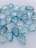 Aquamarine  Carving Leaf Shape •8-9X12-13 MM  Sizes AAA Quality • Natural Aquamarine • Medium Blue Aquamarine  Carving pear