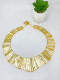 Yellow MOP Necklace - 14x5 to 40x6 mm Size - AAA Quality- Hand Braided Beads Pendant Necklace- Irregular Trapezoid Beads Necklace