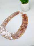 Pink Mother of Pearl Shell Necklace 15 mm Size - AAA Quality- Length 18 Inch - Pink Mother of Pearl Coin Necklace
