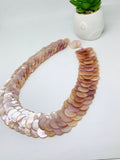 Pink Mother of Pearl Shell Necklace 15 mm Size  - AAA Quality- Length 18 Inch - Pink Mother of Pearl Coin Necklace