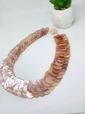 Pink Mother of Pearl Shell Necklace 15 mm Size - AAA Quality- Length 18 Inch - Pink Mother of Pearl Coin Necklace