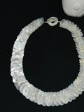 White MOP Necklace - 15 mm Size - AAA Quality- Hand Braided Beads Pendant Necklace- Beads Necklace