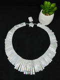 White MOP  Necklace - - AAA Quality-  Hand Braided Beads Pendant Necklace-  Beads Necklace