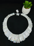 White MOP Necklace - - AAA Quality- Hand Braided Beads Pendant Necklace- Beads Necklace