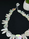 White MOP Necklace - - AAA Quality- Hand Braided Beads Pendant Necklace- Beads Necklace