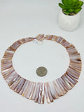Pink Mother of Pearl Shell Necklace 15-40X6 mm Size - AAA Quality- Length 18 Inch - Pink Mother of Pearl Necklace
