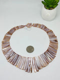 Pink Mother of Pearl Shell Necklace 15-40X6 mm Size  - AAA Quality- Length 18 Inch - Pink Mother of Pearl Necklace