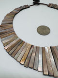 Pink Mother Of Pearl Necklace • 15-40X6 mm Size • AAA Quality • Length 20.7 Inch • Natural Pink MOP necklace