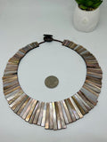 Pink Mother Of Pearl Necklace • 15-40X6 mm Size • AAA Quality • Length 20.7 Inch • Natural Pink MOP necklace