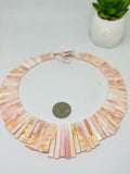 Queen Conch Shell Necklace  • 6X15-40 mm Graduate Size • Length 20.7 inch • AAA Quality • Natural Pink Queen Conch Shell Necklace