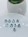 Aquamarine Heart Shape Faceted 7 mm Size  - Pack of 1 Piece - AAA Quality -  Medium Blue Color -  Natural Aquamarine Stone