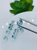 Aquamarine Heart Shape Faceted 7 mm Size - Pack of 1 Piece - AAAA Quality - Dark Blue Color - Natural Aquamarine Stone