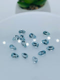 Aquamarine Pear Faceted 4x6 mm Size  - Pack of 4 Piece - AAAA Quality -  Dark Blue Color -  Natural Aquamarine Stone