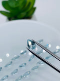 Aquamarine Pear Faceted 5x7-8 mm Size - Pack of 2 Piece - AAAA Quality - Dark Blue Color - Natural Aquamarine Stone