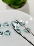 Aquamarine Pear Faceted 7x10 mm Size - Pack of 1 Piece - AAAA Quality - Dark Blue Color - Natural Aquamarine Stone