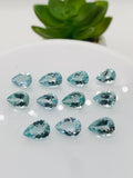 Aquamarine Pear Faceted 7x10 mm Size  - Pack of 1 Piece - AAAA+ Quality -  Dark Blue Color -  Natural Aquamarine Stone