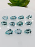 Aquamarine Pear Faceted 7x10 mm Size  - Pack of 1 Piece - AAAA+ Quality -  Dark Blue Color -  Natural Aquamarine Stone