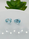 Aquamarine Pear Faceted 8x11 mm Size  - Pack of 1 Piece - AAAA+ Quality -  Dark Blue Color -  Natural Aquamarine Stone