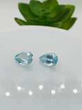 Aquamarine Pear Faceted 8x11 mm Size - Pack of 1 Piece - AAAA+ Quality - Dark Blue Color - Natural Aquamarine Stone