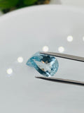 Aquamarine Pear Faceted 8x11 mm Size - Pack of 1 Piece - AAAA+ Quality - Dark Blue Color - Natural Aquamarine Stone