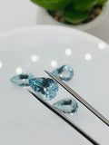 Aquamarine Pear Faceted 8x11-12 mm Size  - Pack of 1 Piece - AAAA Quality -  Dark Blue Color -  Natural Aquamarine Stone