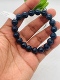 Blue Sapphire Bracelet 10 mm Size • Code # S11 • AAAA Quality • 7.5'' length • Natural Sapphire  • Sapphire Round Bracelet