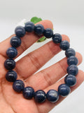 Blue Sapphire Bracelet 10.5 mm Size • Code # S15 • AAA+ Quality • 7.5'' length • Natural Sapphire  • Sapphire Round Bracelet