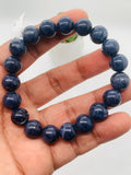 Blue Sapphire Bracelet 10.5 mm Size • Code # S16 • AAA+ Quality • 7.5'' length • Natural Sapphire  • Sapphire Round Bracelet