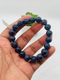 Blue Sapphire Bracelet 10.5 mm Size • Code # S17 • AAA+ Quality • 7.5'' length • Natural Sapphire  • Sapphire Round Bracelet