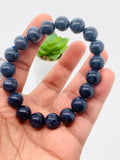Blue Sapphire Bracelet 10.5 mm Size • Code # S18 • AAA+ Quality • 7.5'' length • Natural Sapphire  • Sapphire Round Bracelet