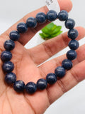 Blue Sapphire Bracelet 10 mm Size • Code # S21 • AAA+ Quality • 7."' length • Natural Sapphire  • Sapphire Round Bracelet