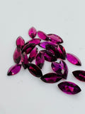 Rhodolite garnet marquise 4X8 MM Faceted  ,Pack of 5 pcs - Rhodolite Garnet Cut Cabochon - Garnet Loose Stone -AAA Quality, Purple Garnet