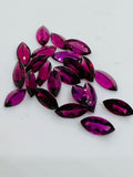Rhodolite garnet marquise 4X8 MM Faceted ,Pack of 5 pcs - Rhodolite Garnet Cut Cabochon - Garnet Loose Stone -AAA Quality, Purple Garnet