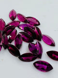Rhodolite garnet marquise 4X8 MM Faceted ,Pack of 5 pcs - Rhodolite Garnet Cut Cabochon - Garnet Loose Stone -AAA Quality, Purple Garnet